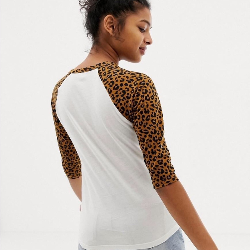 New! Rue 21 Leopard Print Sleeve Women's Top